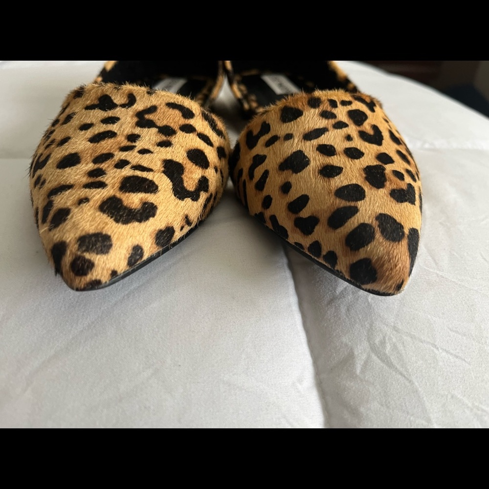 Steve Madden Audriana Leopard Cowhair D'Orsay Flats